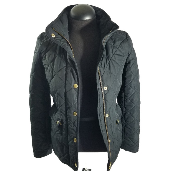 J. Crew Factory Black Quilted Field Jacket XXS - Picture 2 of 6